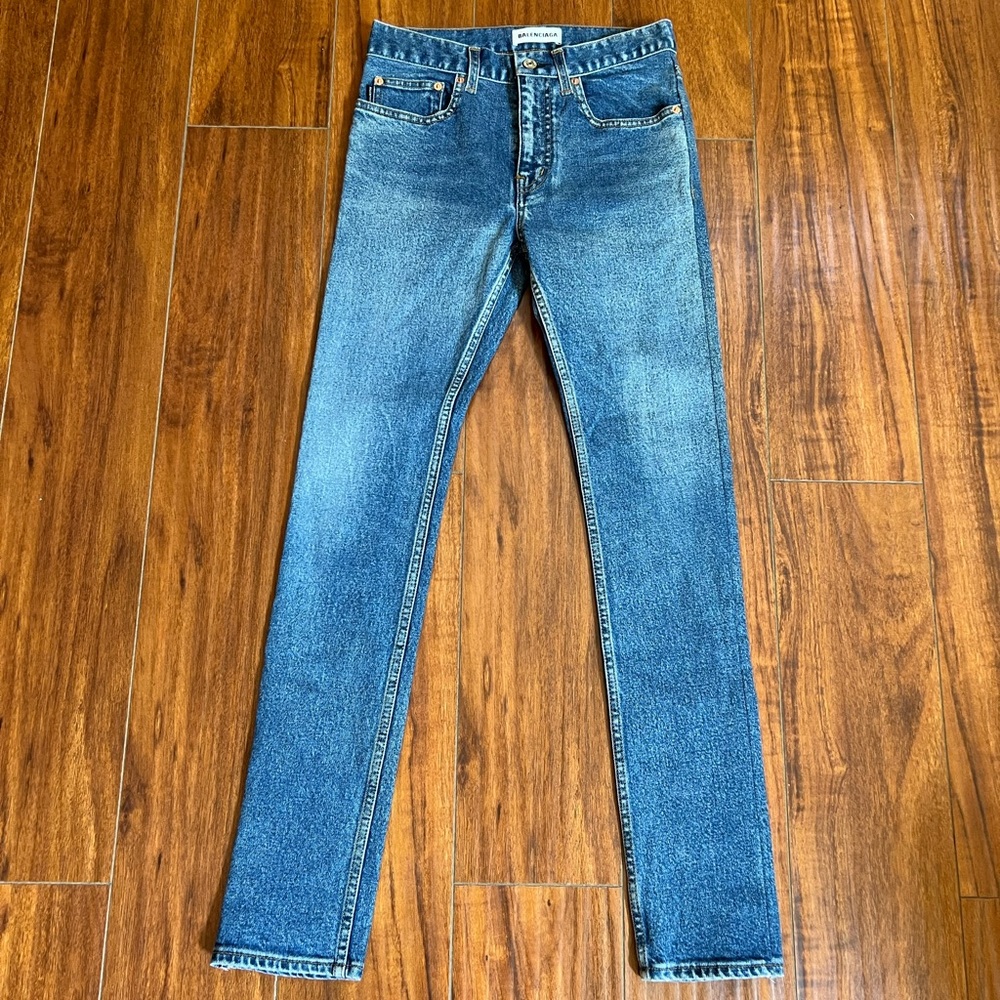 Balenciaga Mid-Rise Skinny Classic Women Cotton Blend Jeans